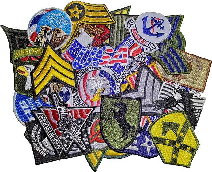 military hook and loop patches